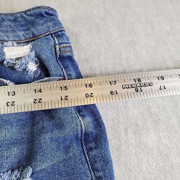 Tinseltown Skirt Womens 9/29 Blue Jean Distressed Denim - Picture 3 of 7